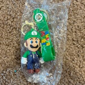 New Luigi Keychain with Green Strap